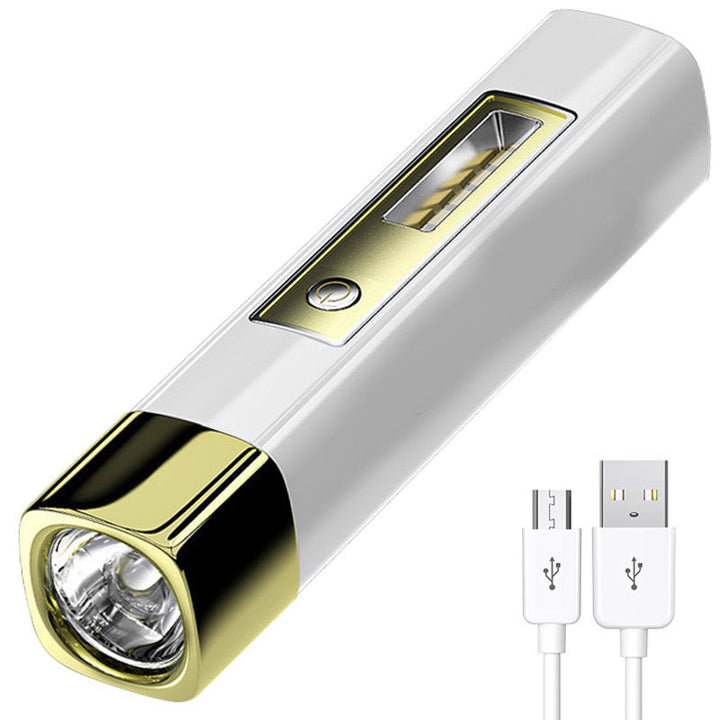Luvikno | Mini 2-i-1 lommelykt med høy lysstyrke og powerbank