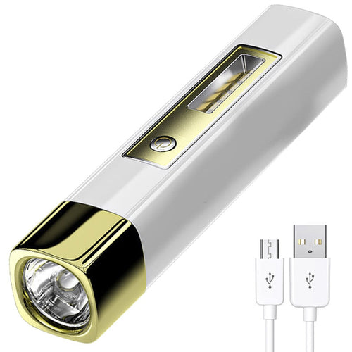 Luvikno | Mini 2-i-1 lommelykt med høy lysstyrke og powerbank
