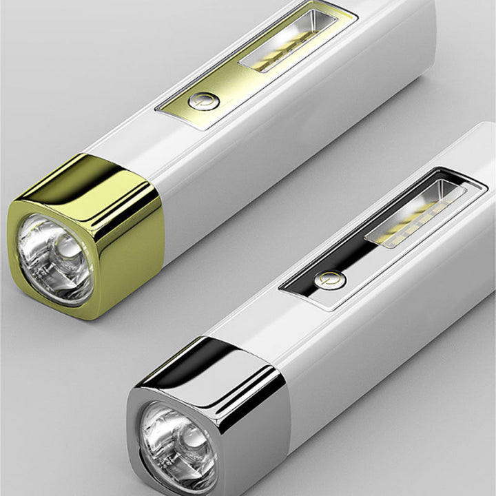 Luvikno | Mini 2-i-1 lommelykt med høy lysstyrke og powerbank