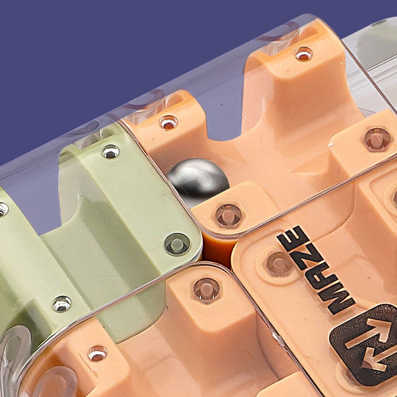 3D labyrint kube med metallball | Luvikno