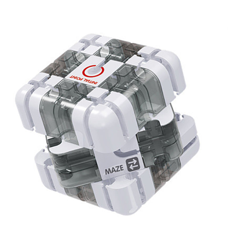 3D labyrint kube med metallball | Luvikno