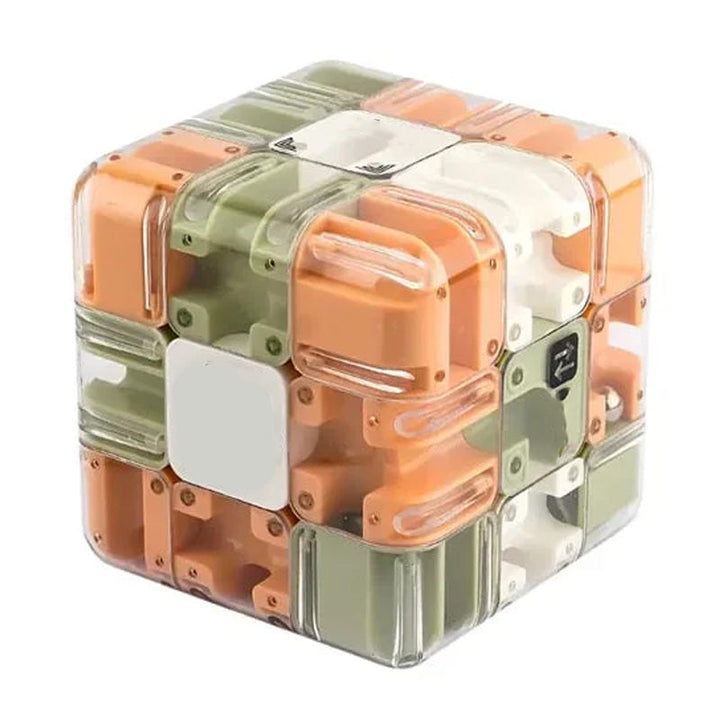 3D labyrint kube med metallball | Luvikno