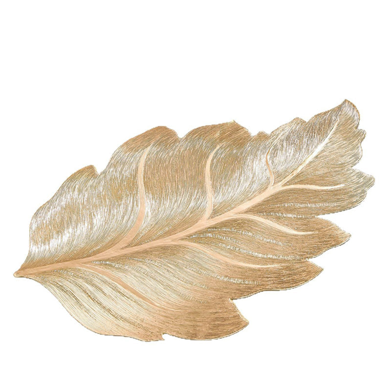 Gold Leaf Luxury Bordskåner – 3D Elegant Bordmatte laget av PVC | Luvikno