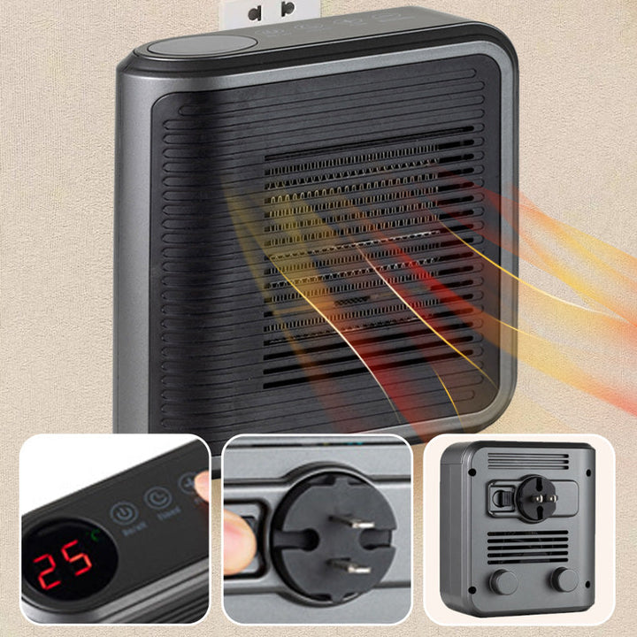 Luvikno | Warmteluxe 800W Plug Varme – Kompakt, energieffektiv elektrisk mini varmeovn