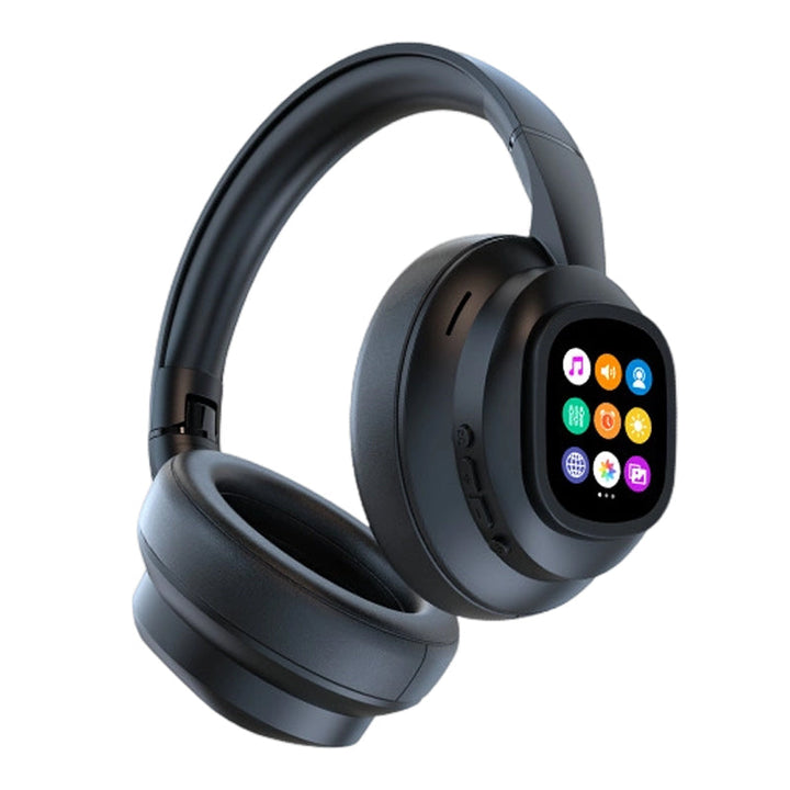 Luvikno | AIWave | AI Bluetooth Hodetelefoner med LCD-skjerm Stemmestyring Lydisolasjon for Musikk og Samtaler