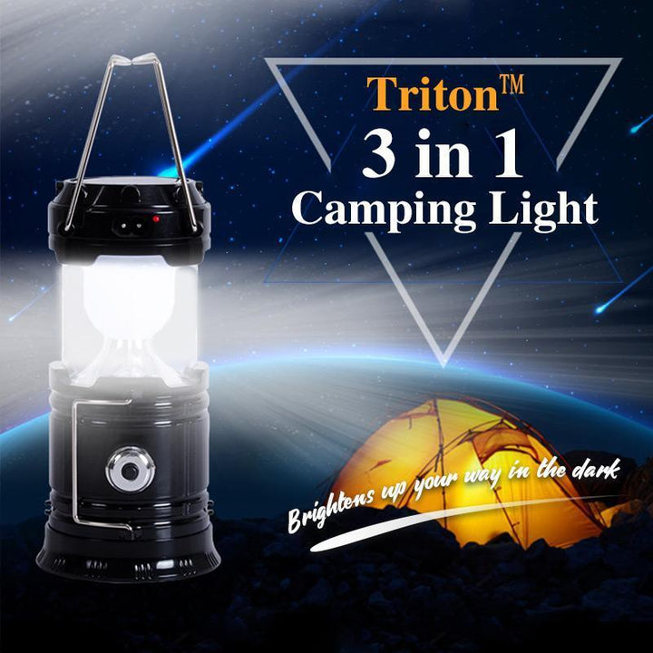 3-i-1 LED campinglampe med flimrende flamme | Luvikno