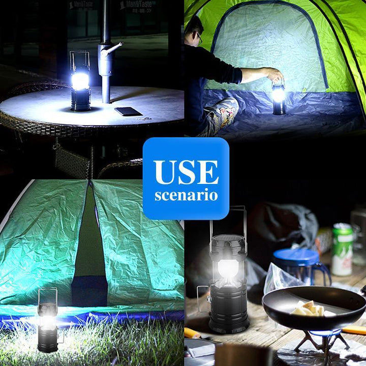 3-i-1 LED campinglampe med flimrende flamme | Luvikno