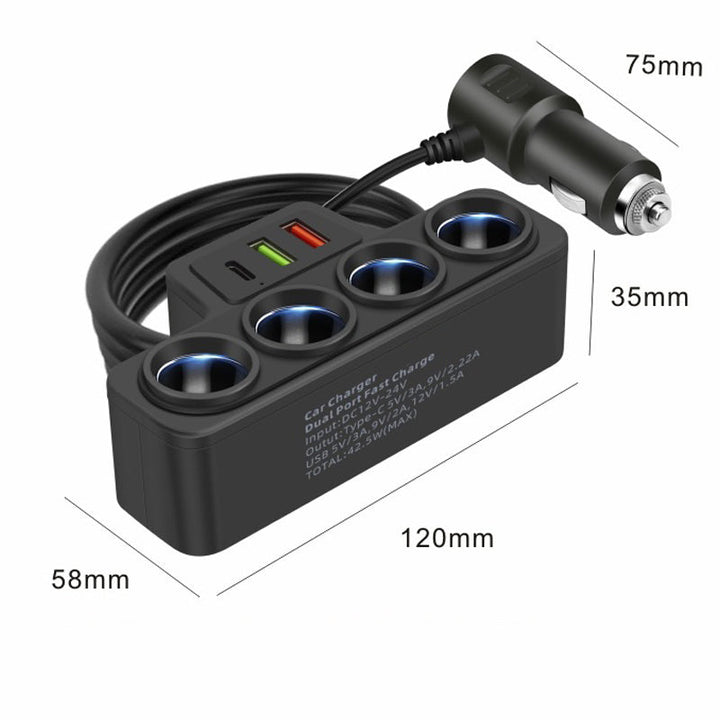 VoltMaxx 7-i-1 PowerHub — Lader alle enheter samtidig og vær trygt og stressfritt tilkoblet til enhver tid | Luvikno