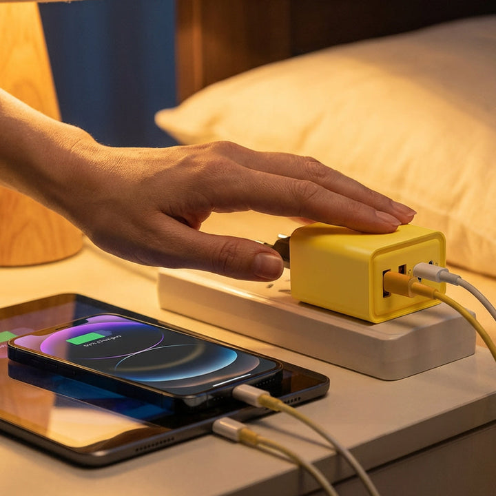 120W USB hurtiglader med 4 porter | Luvikno