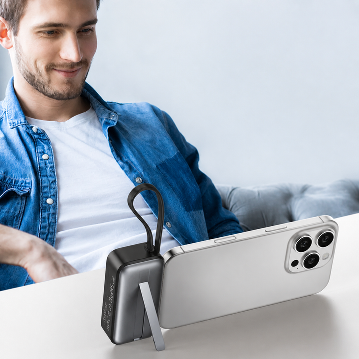 Magnetisk 3-i-1 Powerbank med trådløs lading | Luvikno