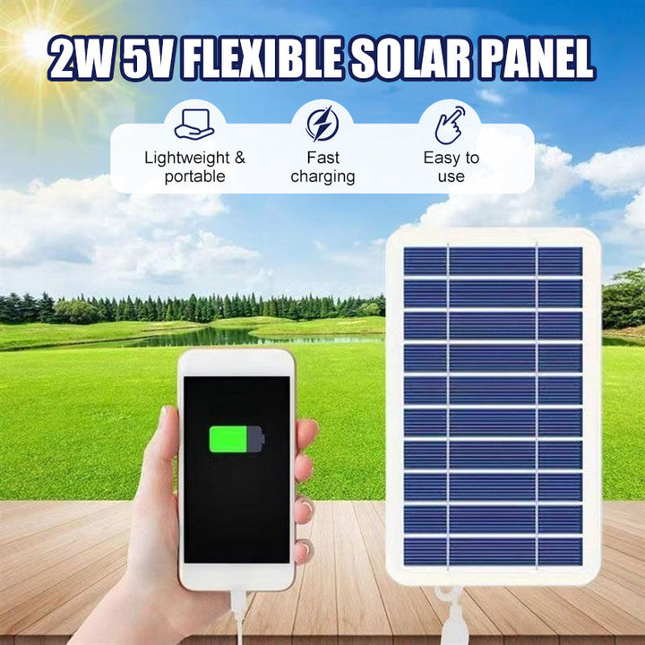 Fleksibelt solpanel 2W 5V med USB-utgang | Luvikno