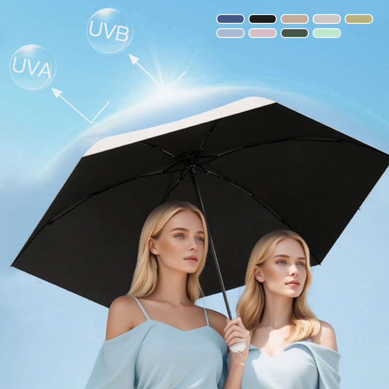 Capsule lommeparaply med solbeskyttelse | Luvikno
