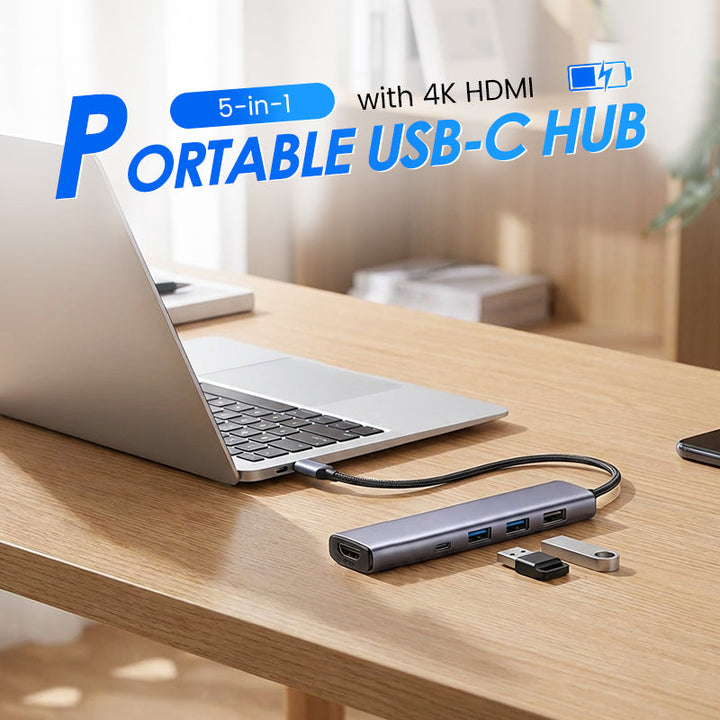 5-i-1 USB-C Hub med 4K HDMI utgang | Luvikno