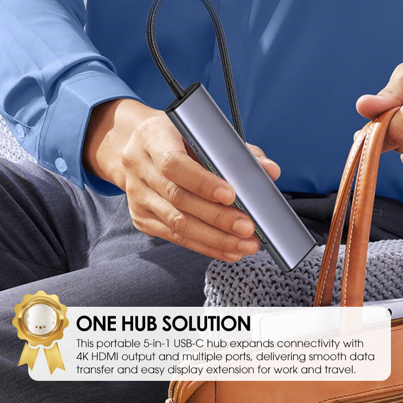 5-i-1 USB-C Hub med 4K HDMI utgang | Luvikno