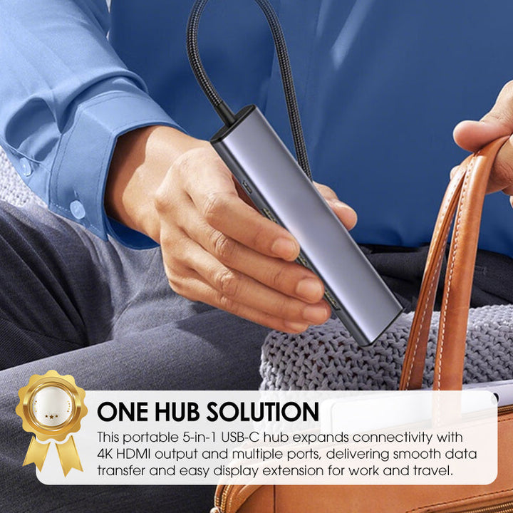 5-i-1 USB-C Hub med 4K HDMI utgang | Luvikno
