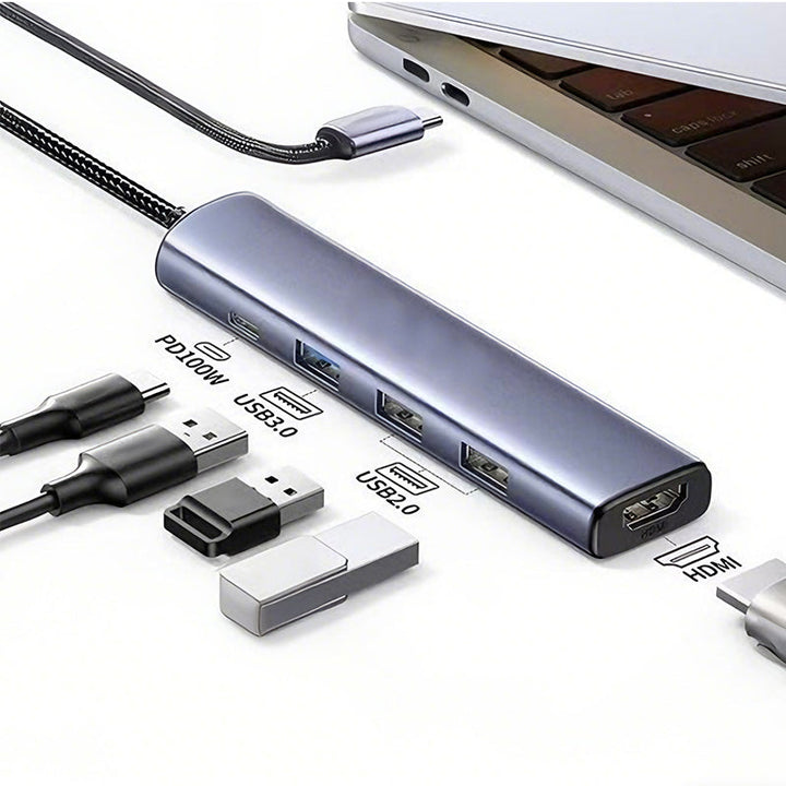 5-i-1 USB-C Hub med 4K HDMI utgang | Luvikno