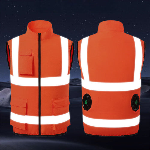 Kjølevest med vifter og reflekterende striper | Luvikno