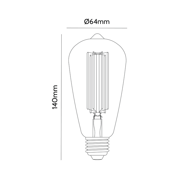 Hyde LED Filamentpære Unik Design | Luvikno