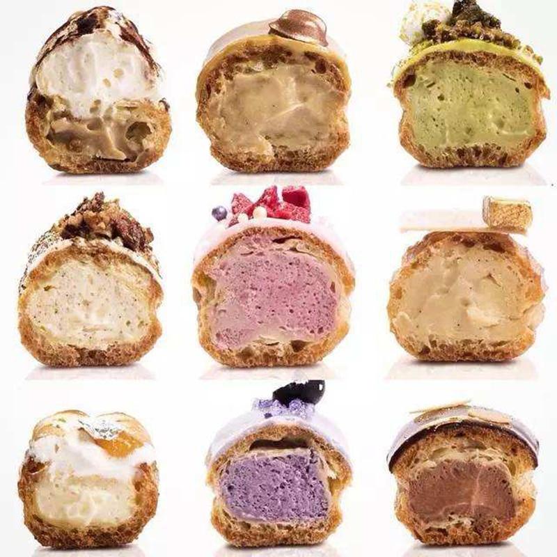Rustfritt stål 4 deler Chrome Éclair Puff Dyse | Luvikno