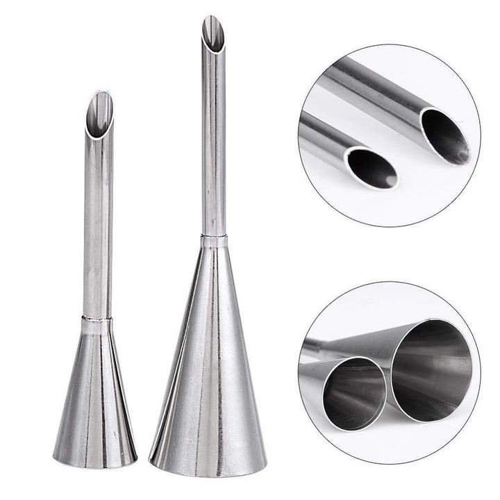 Rustfritt stål 4 deler Chrome Éclair Puff Dyse | Luvikno