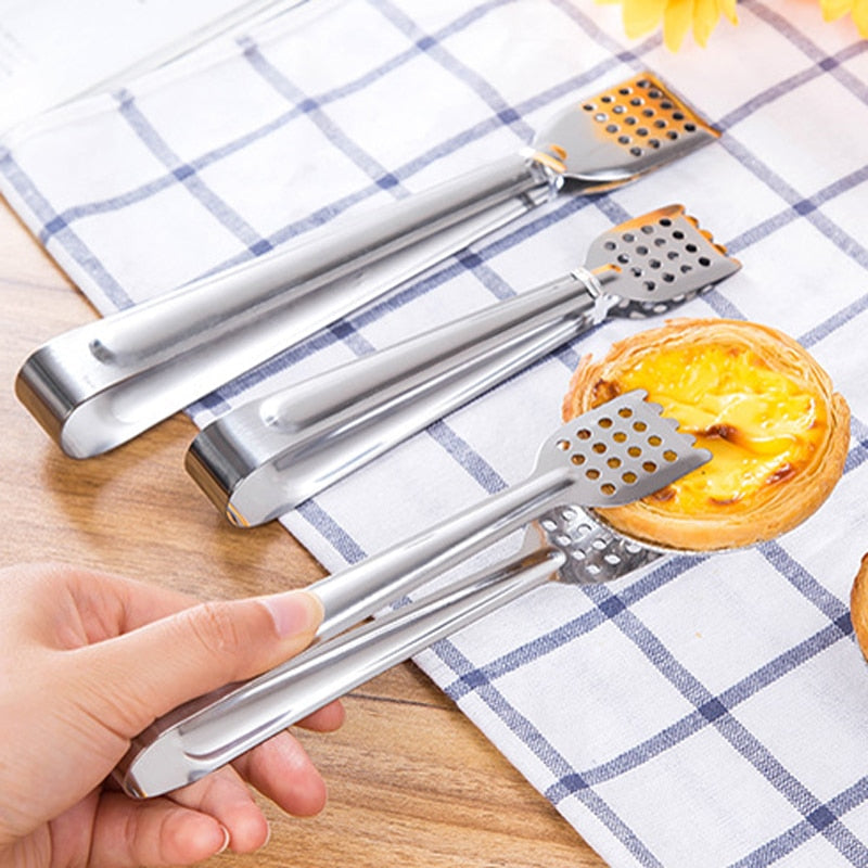 Rustfritt stål BBQ håndtak anti-varme brødklipp bakverkstang | Luvikno
