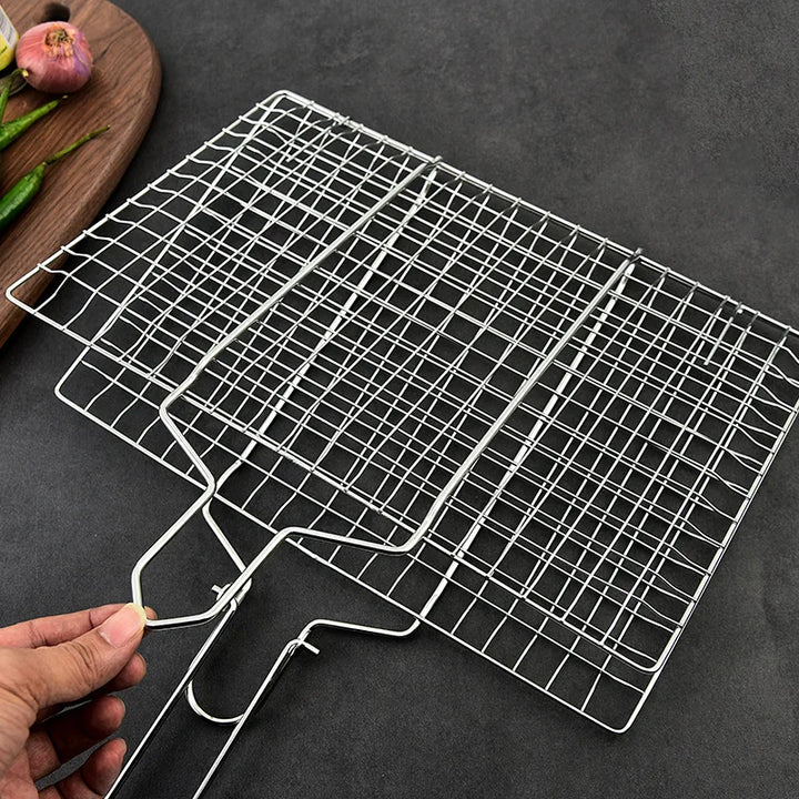 Rustfritt Stål BBQ Nett Non Stick Grilling Kurv Grill Barbecue Verktøy | Luvikno