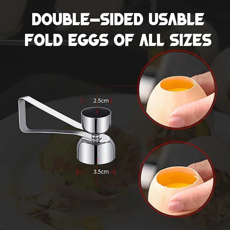 Rustfritt Stål Dobbel Hode Egg Saks Eggeskall Åpner og Kutte | Luvikno