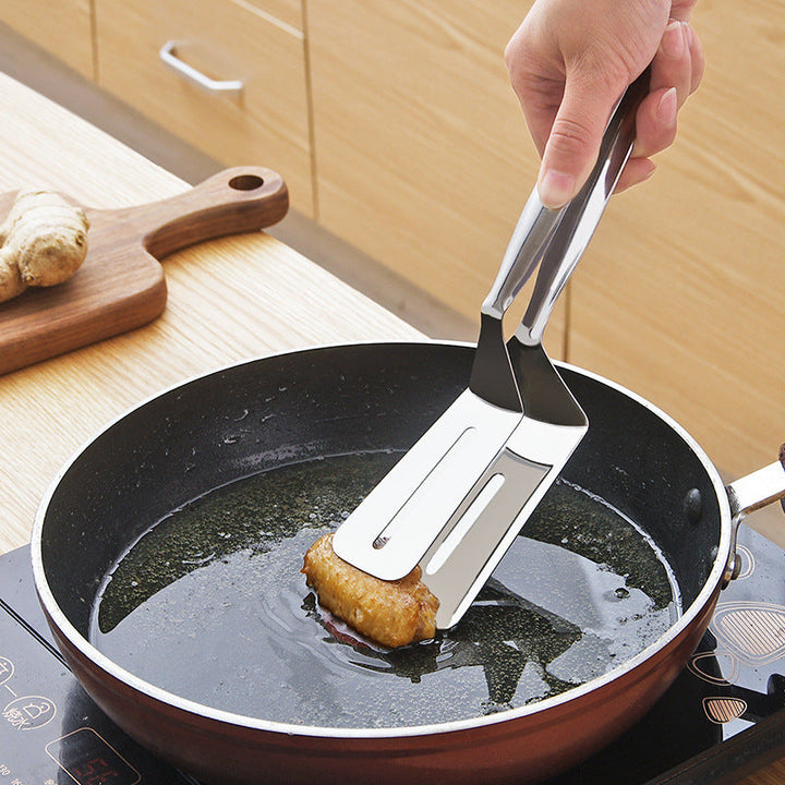 Rustfritt Stål Stekepanne Skuffe Klipp Multifunksjonelle Steak BBQ Tenger | Luvikno
