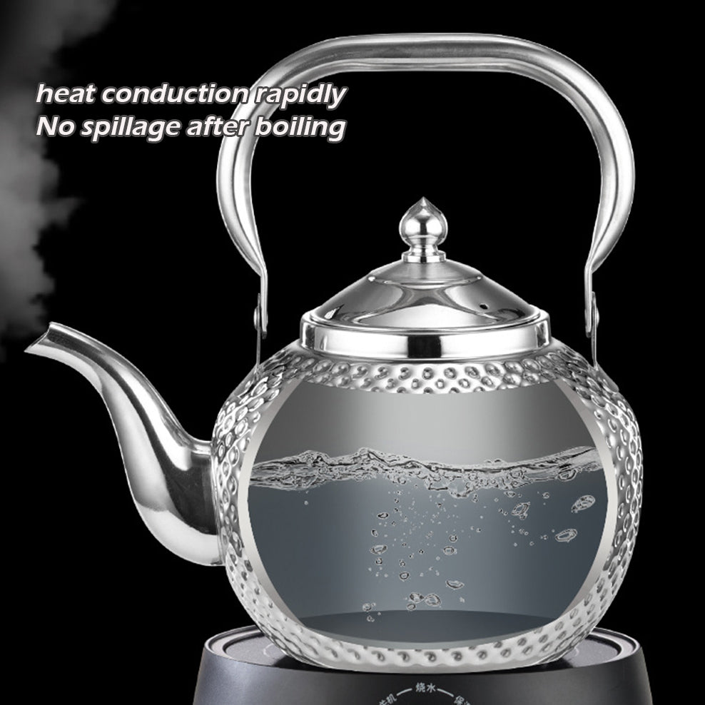 Rustfritt Stål Hammer Tekstur Kokesv kettle med Té Sil | Luvikno