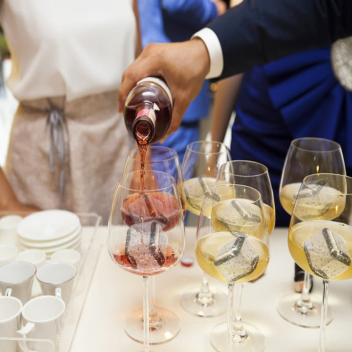 Rustfrie stålisbiter Gjenbrukbare kjølestener for whiskey vin | Luvikno