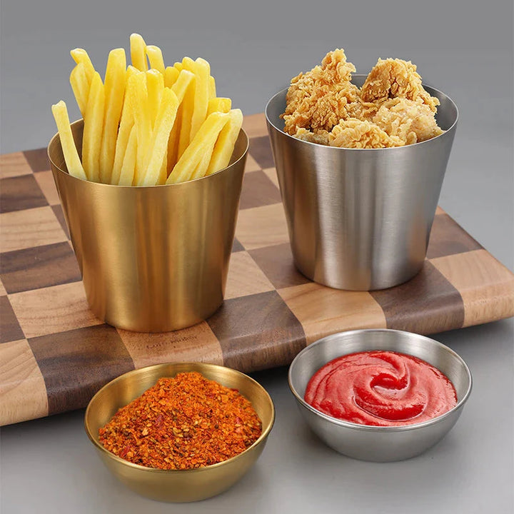 Rustfritt Stål Kjøkken Dipping Saus Skål Krydder Skål | Luvikno