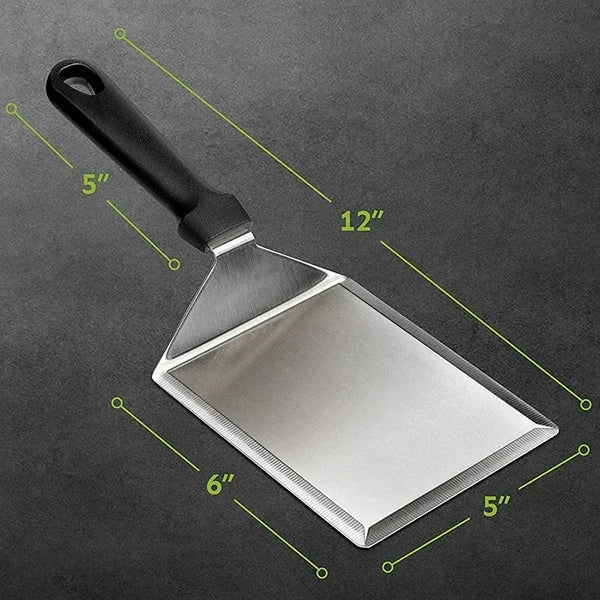 Rustfritt stål stor grillspade med kuttekant verktøy for BBQ | Luvikno