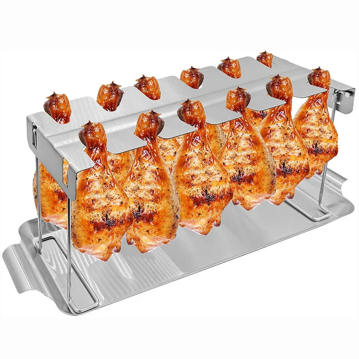 Rustfritt Stål Steking og Grill Stativ BBQ Tilbehør | Luvikno