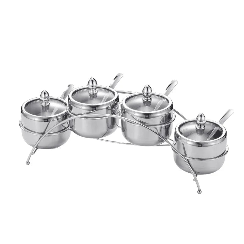 Rustfritt Stål Krydder Tank Buffet Restaurant Beholder Oppbevaringstank | Luvikno