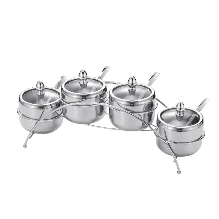 Rustfritt Stål Krydder Tank Buffet Restaurant Beholder Oppbevaringstank | Luvikno