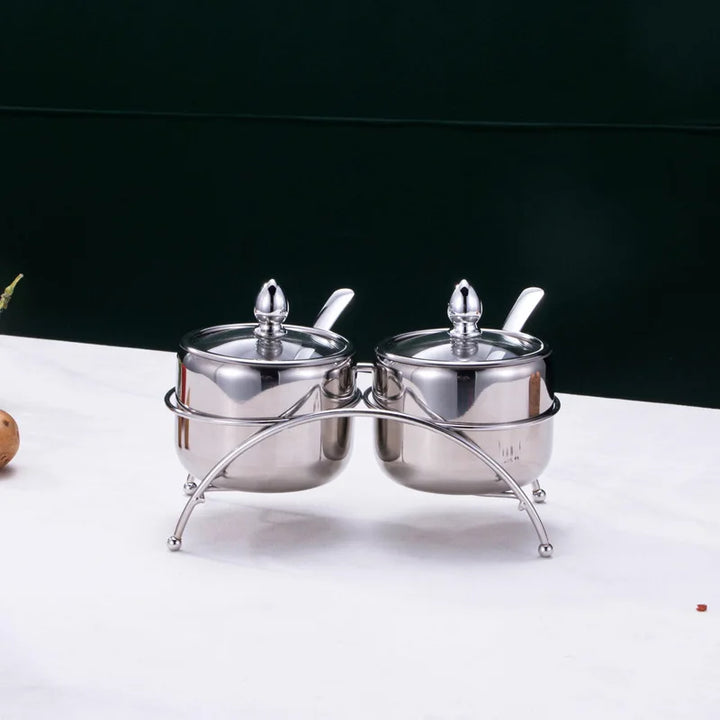 Rustfritt Stål Krydder Tank Buffet Restaurant Beholder Oppbevaringstank | Luvikno
