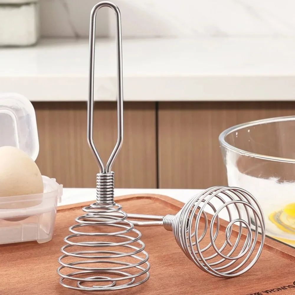 Rustfritt stål spiralvisp manuell blender matlaging egg saus rører | Luvikno