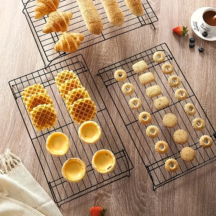 Rustfritt stål stablebar avkjølingsrist nonstick bake avkjølingsgit | Luvikno