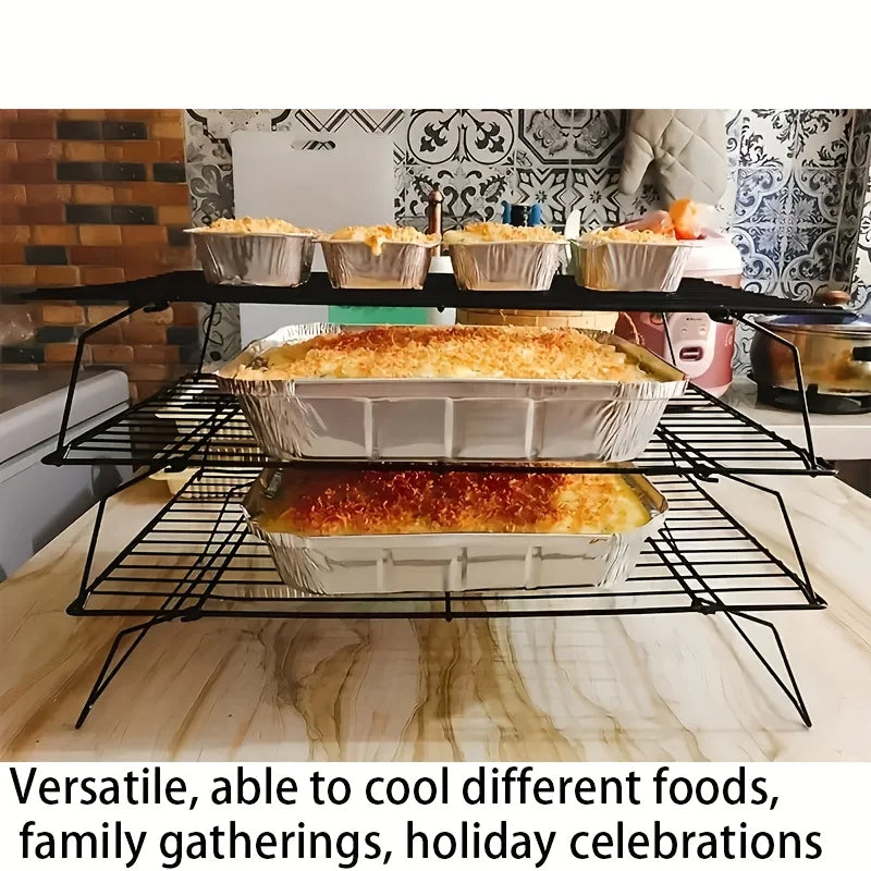 Rustfritt stål stapelbar avkjølingsrist nonstick baking avkjølingsgitter | Luvikno