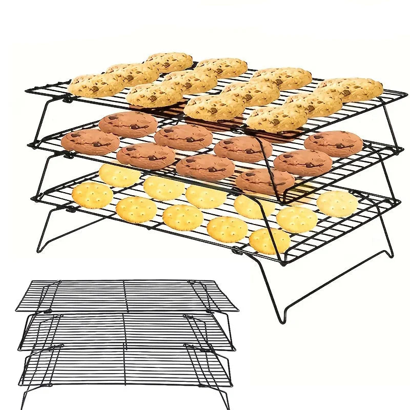 Rustfritt stål stablebar avkjølingsrist nonstick bake avkjølingsgit | Luvikno