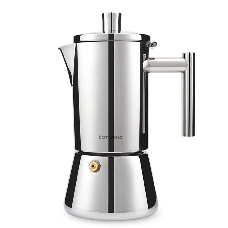 Rustfritt stål komfyr espresso maker Moka Pot kaffemaskin | Luvikno