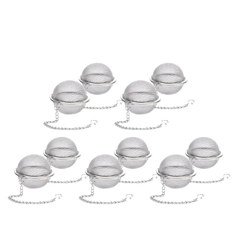 Rustfritt Stål Te Ball Infuser Mesh Løs Te Sil med Kjede | Luvikno