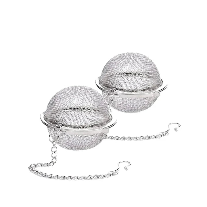 Rustfritt Stål Te Ball Infuser Mesh Løs Te Sil med Kjede | Luvikno