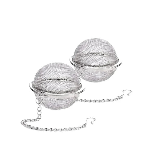 Rustfritt Stål Te Ball Infuser Mesh Løs Te Sil med Kjede | Luvikno