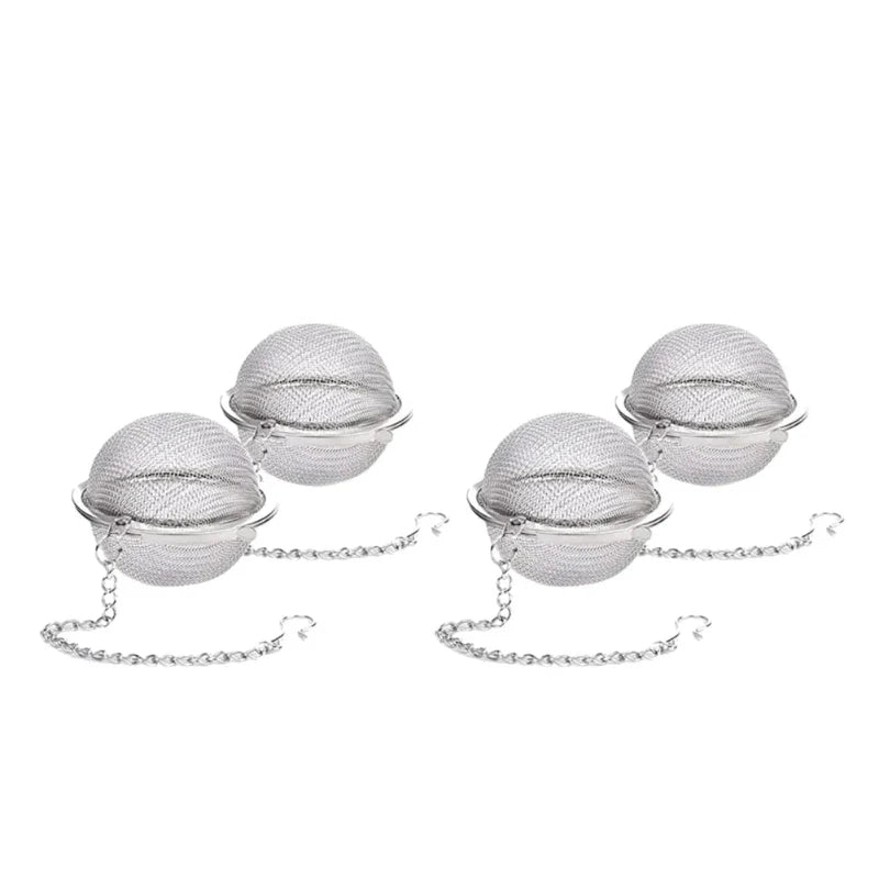 Rustfritt Stål Te Ball Infuser Mesh Løs Te Sil med Kjede | Luvikno