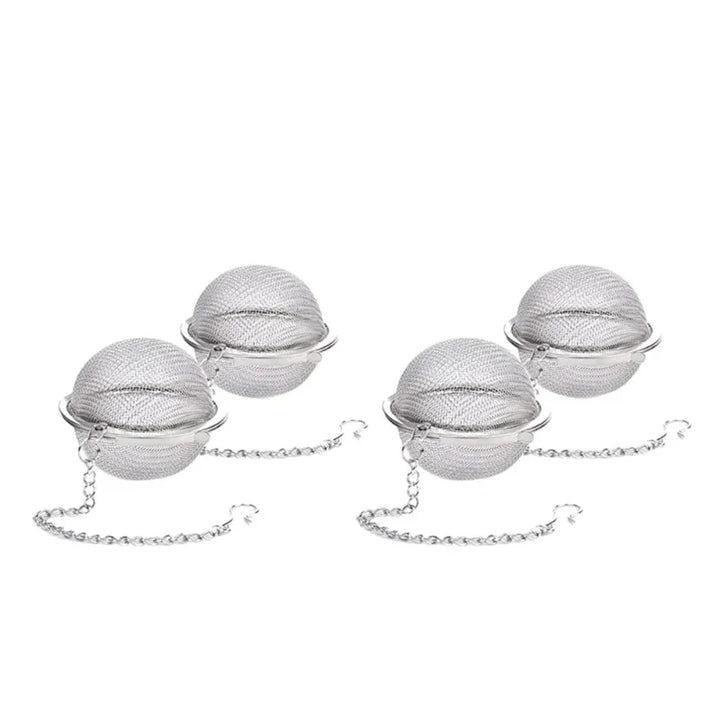 Rustfritt Stål Te Ball Infuser Mesh Løs Te Sil med Kjede | Luvikno