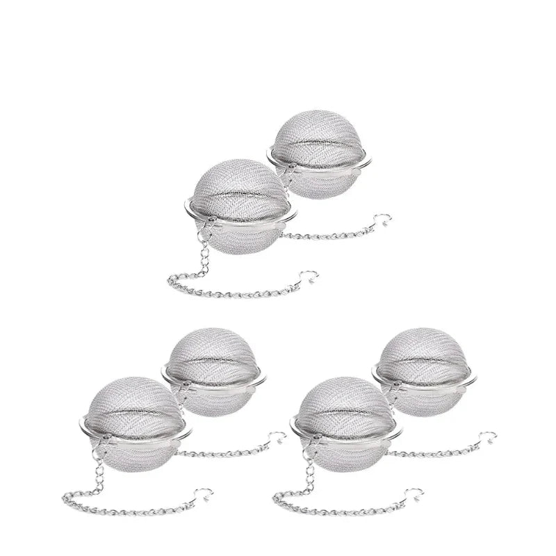 Rustfritt Stål Te Ball Infuser Mesh Løs Te Sil med Kjede | Luvikno