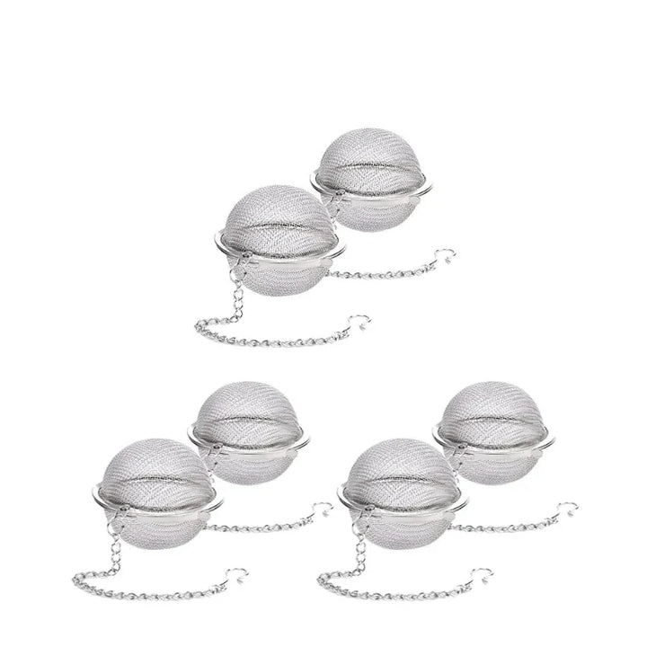 Rustfritt Stål Te Ball Infuser Mesh Løs Te Sil med Kjede | Luvikno