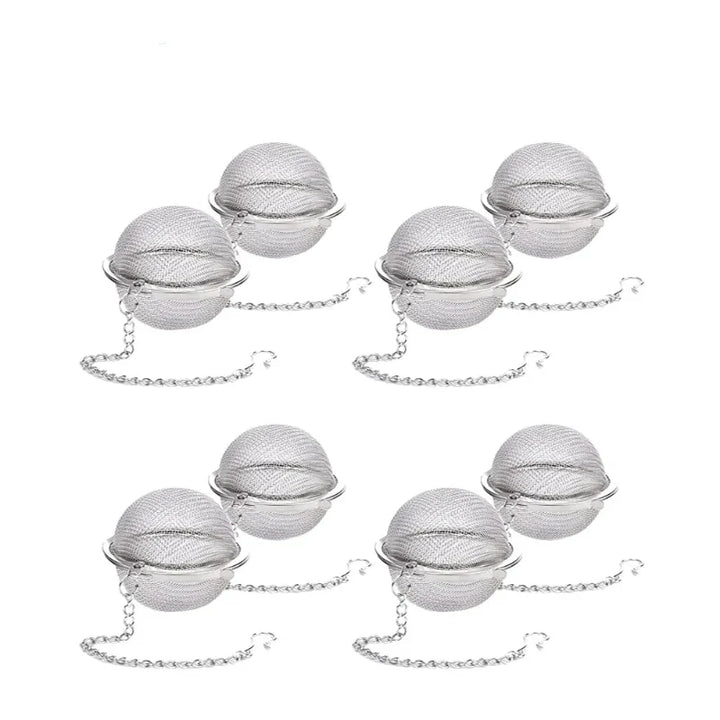 Rustfritt Stål Te Ball Infuser Mesh Løs Te Sil med Kjede | Luvikno