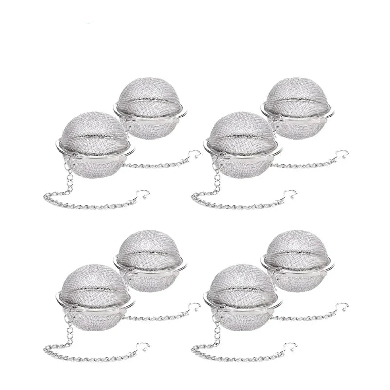 Rustfritt stål teball infuser mesh løs te sil med kjede | Luvikno